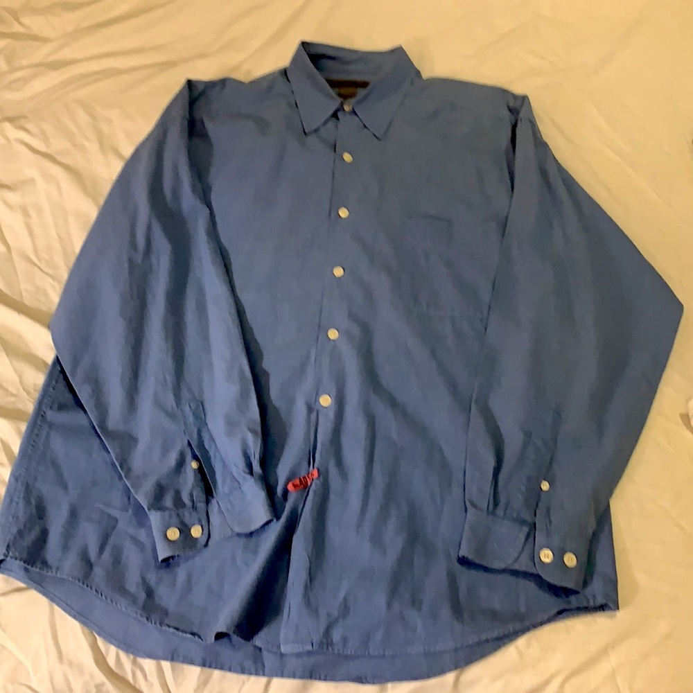 LE Collezioni Structure Blue button up L shirt
